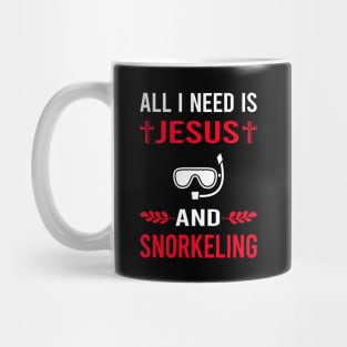 I Need Jesus And Snorkeling Snorkelling Snorkel Snorkeler Mug